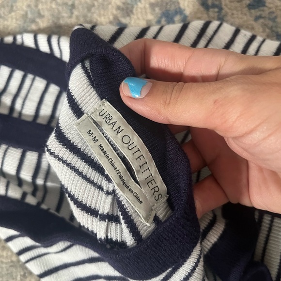 Urban Outfitters Preppy stripe backless collared tank MEDIUM - Picture 5 of 5